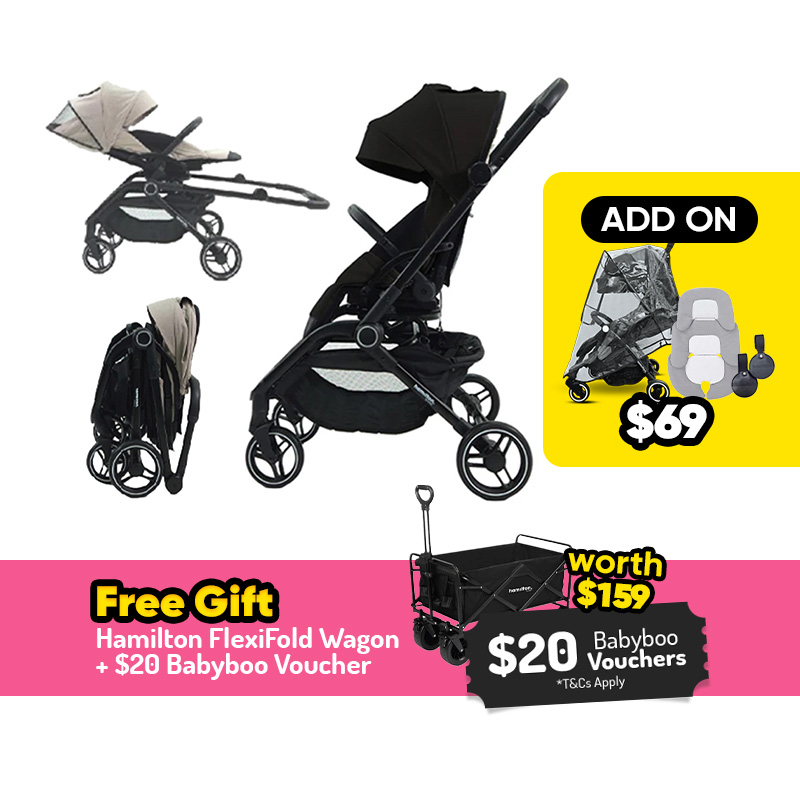 Hamilton T1 Turnable Stroller + FREE GIFT + Add On Option